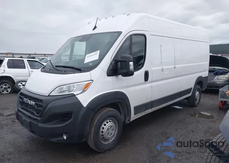 2025 Ram Promaster 2500 Tradesman High Roof 159 Wb W/Pass Seat from USA, damaged, VIN 3C6LRVDGXSE507531